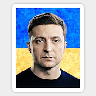 Volodymyr Zelenskyy Graphic Poster Ukrainian President Art Print Sticker